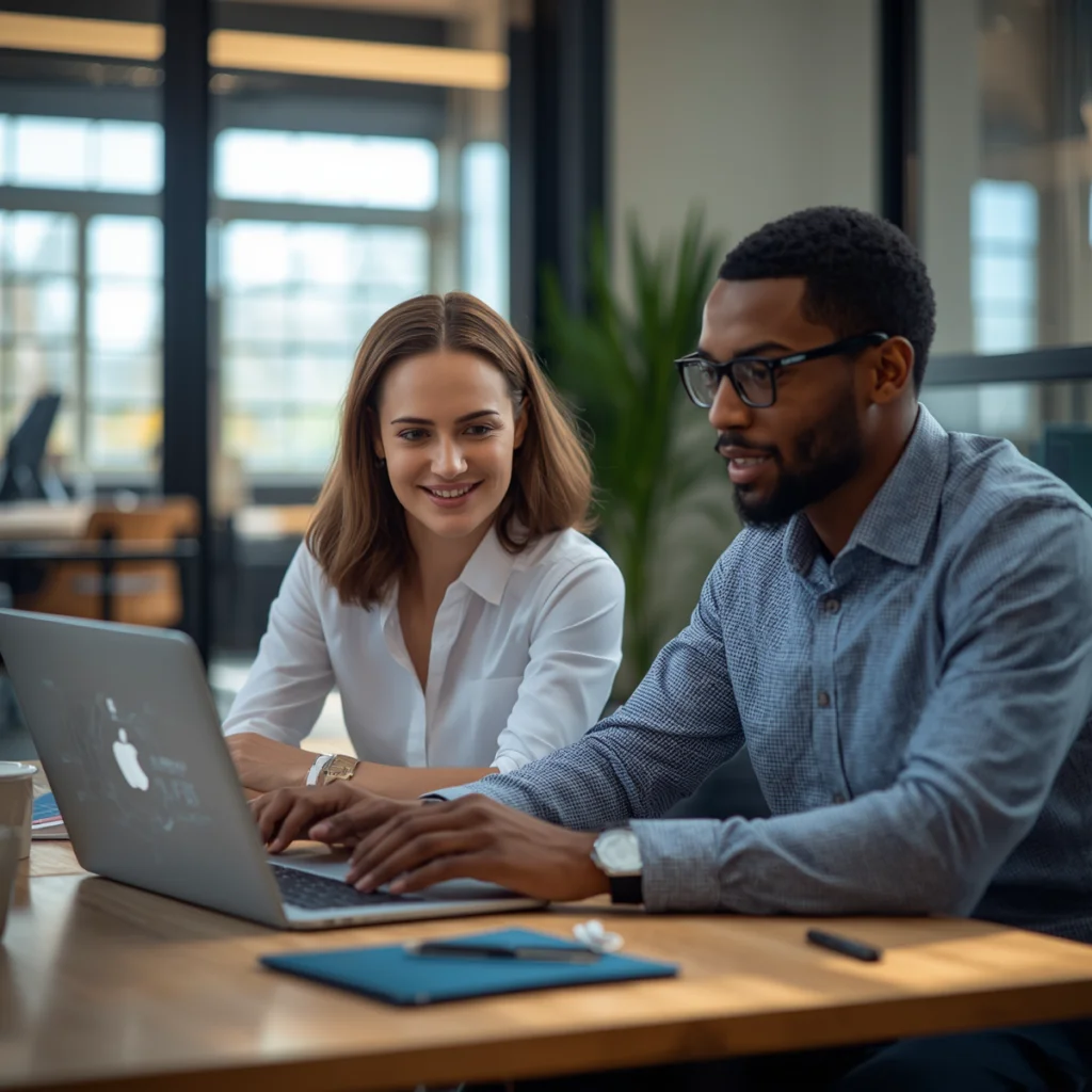Practitioner working with AI tools