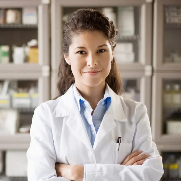 Pharmacy services assistant at work